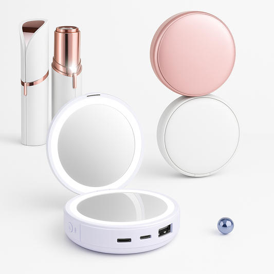 Pack Premium Depiladora en Pintalabios + Espejo con batería